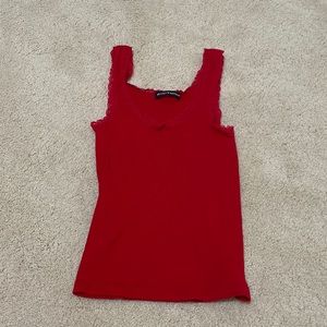 Brandy melville lace tank top red